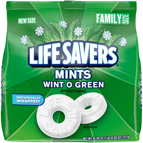 Lifesavers Wint O Green Mint Family Size 26 oz