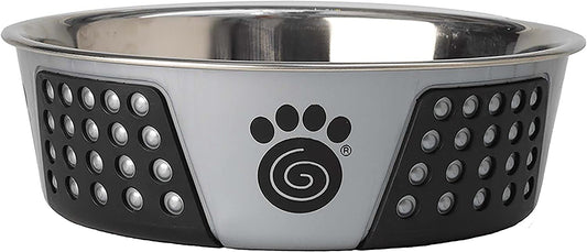 Pet Rageous Designs Gray and Black Poly Pet Bowl
