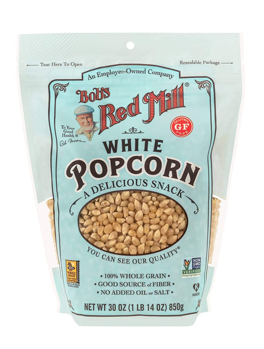 Whole Kernel Popcorn White Bobs Red Mill 30oz