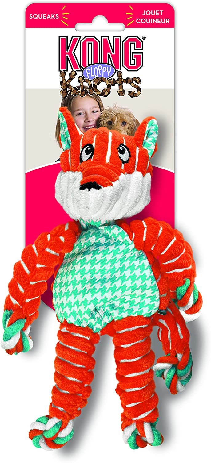 KONG Floppy Knots Fox Dog Toy