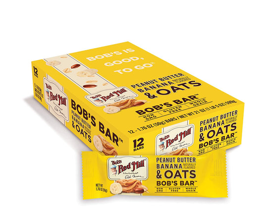 Bobs Mill Bob's Bar Peanut Butter Banana and Oats  12 Bars
