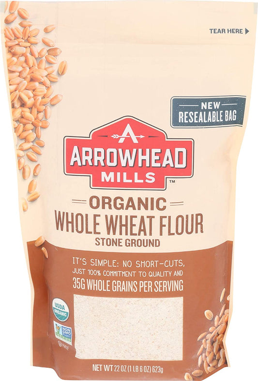 Organic Whole Wheat Flour Arrowhead Mills 22oz