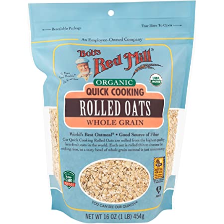 Organic Rolled Oats Quick Cooking Bobs Red Mill 16oz