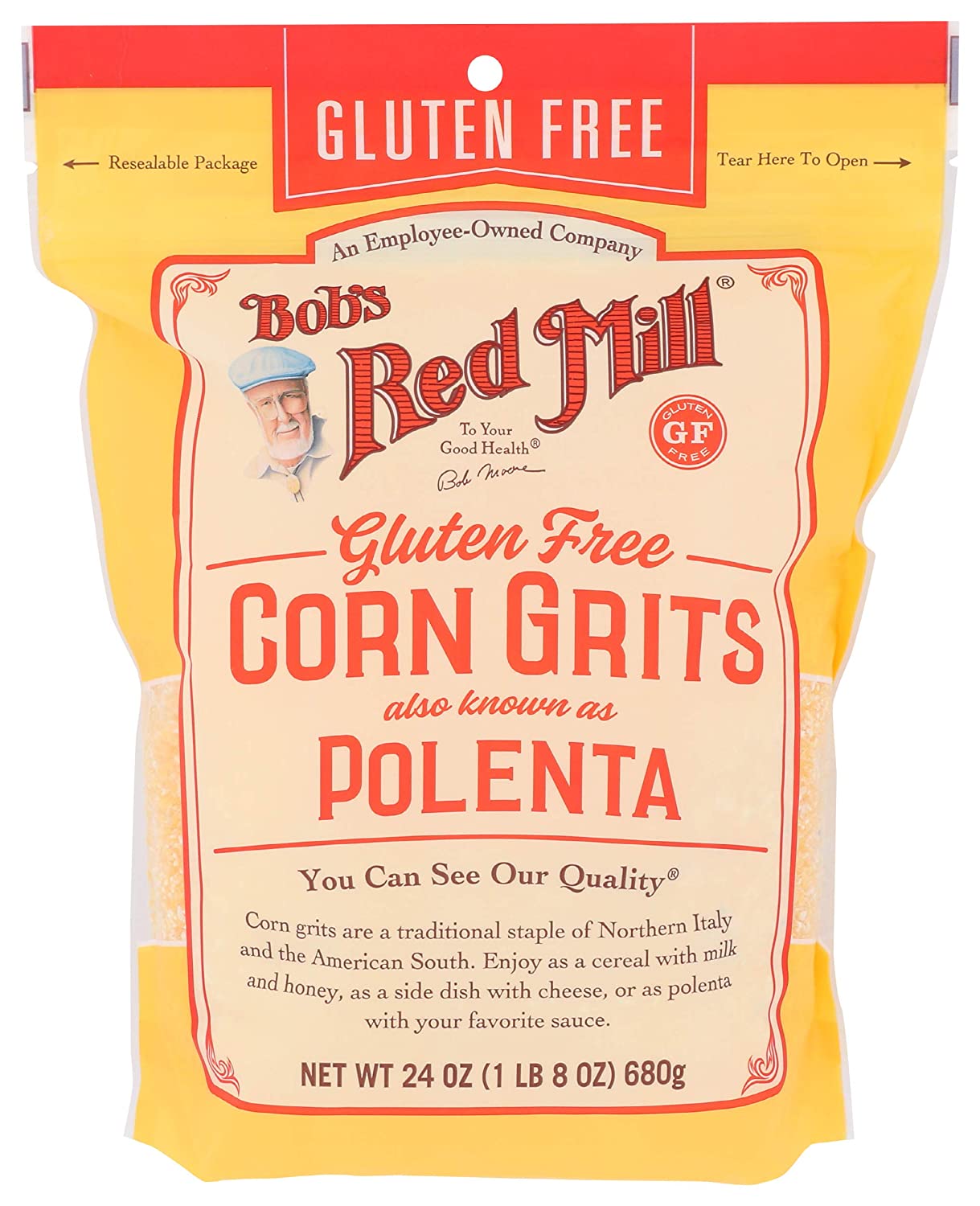 Gluten Free Corn Grits Polenta Bobs Red 24oz 4pack
