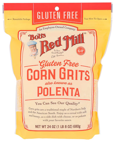 Gluten Free Corn Grits Polenta Bobs Red 24oz 4pack