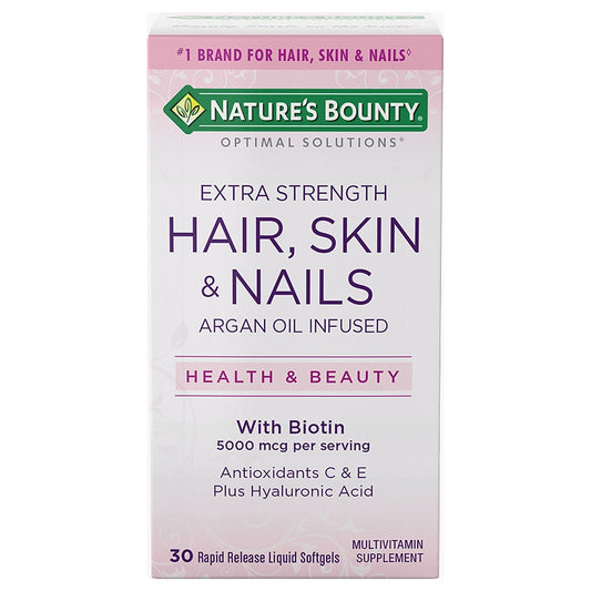 Natures Bounty Hair Skin Nails Softgels 30.0ea