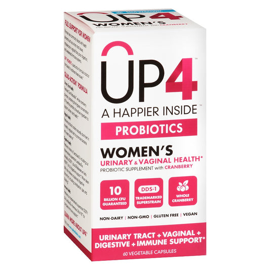UP4 Womens Probiotics Urinary and Vaginal Health Vegetable Capsules 60.0ea