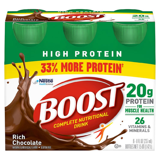 Boost High Protein Complete Nutritional Drink Rich Chocolate 8.0oz by 6pack
