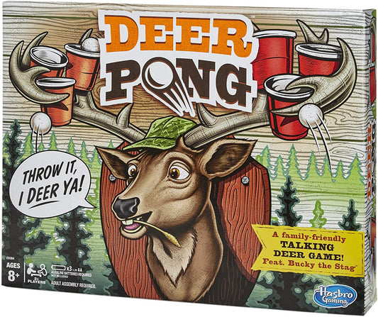 Hasbro Deer Pong Talking Deer Family Game