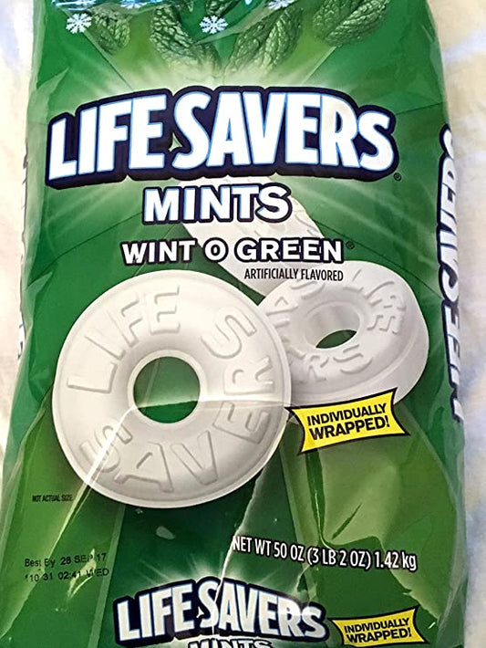 Life Savers Wint O Green Party Size Mints 50 oz