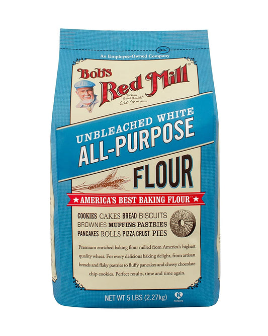 Unbleached White All Purpose Flour Bobs Red Mill 5lbs 4pk