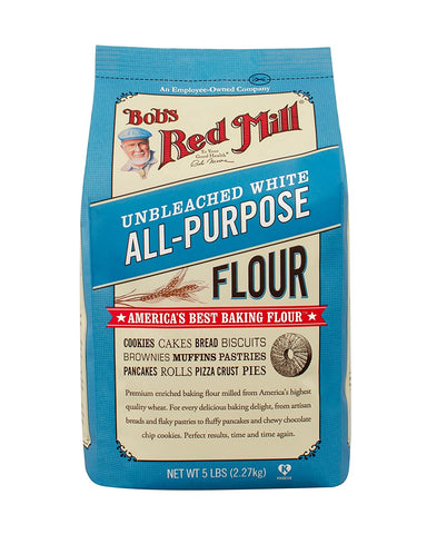 Unbleached White All Purpose Flour Bobs Red Mill 5lbs 4pk
