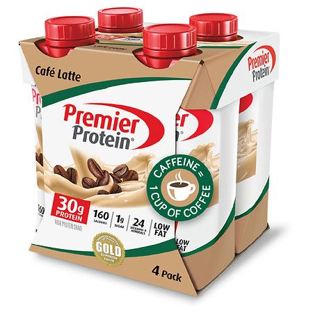 Premier Protein 30 g Protein Shakes Cafe Latte 11.0oz  4 pack