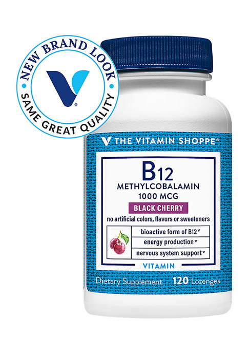 The Vitamin Shoppe Vitamin B12 Methylcobalamin 1000mcg 120 Lozenges