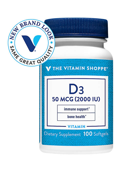The Vitamin Shoppe Vitamin D3 Bone 2000 IU