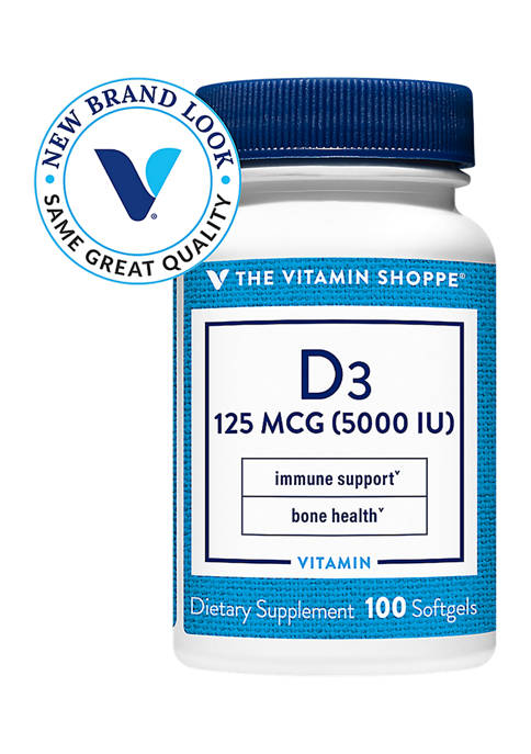 The Vitamin Shoppe Vitamin D3 5000 IU 100 Softgels