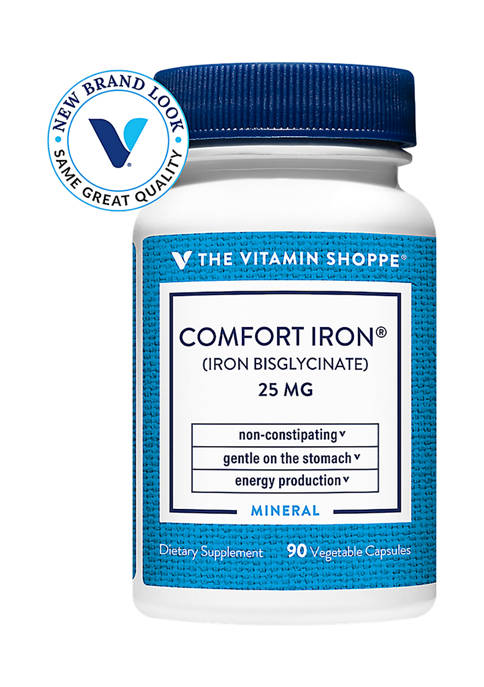 The Vitamin Shoppe Comfort Iron 25 MG 90 Capsules