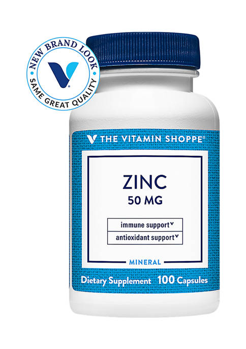 The Vitamin Shoppe Zinc 50 MG 100 Capsules