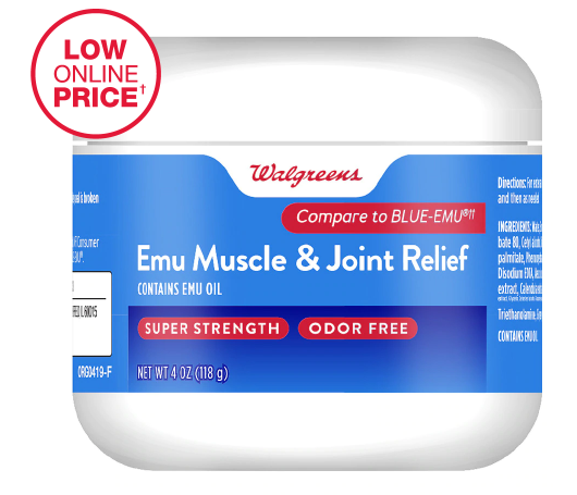 Walgreens Emu Muscle and Joint Relief Odor Free 4.0oz