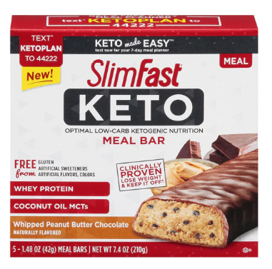 SlimFast Keto Whipped Peanut Butter Chocolate 5Bar
