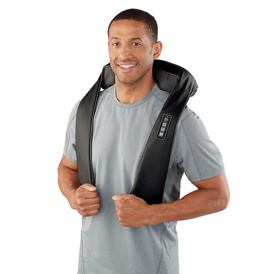 HoMedics Quad Action Shiatsu Kneading Neck & Shoulder Massager with Heat - Mega Shopper Worldwide