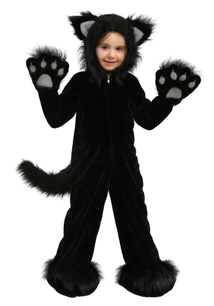 Kids Premium Black Cat Costume Medium