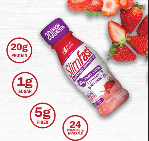 SlimFast Nutrition RTD Replacement Shake 4Pack