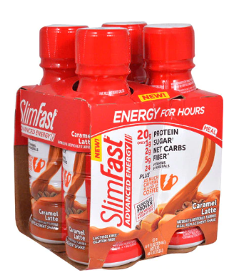 SlimFast Advanced Meal Shake Caramel Latte 4 Pack